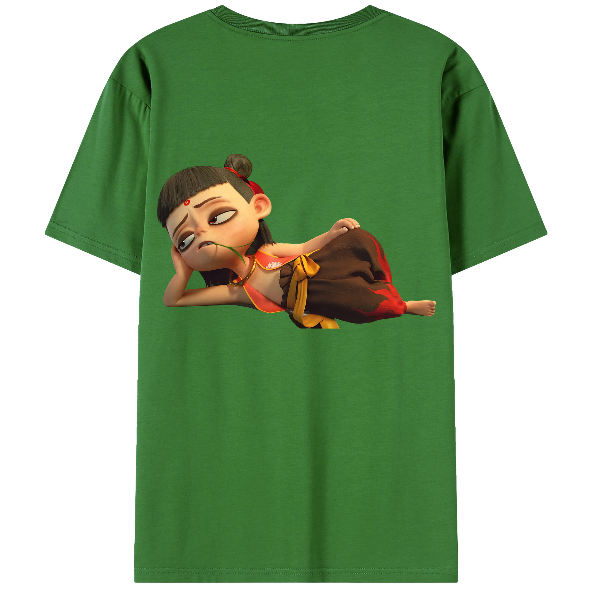 （画像用） Ne Zha 2 ナタ 魔童の大暴れ レディース半袖Tシャツ(バックプリント)